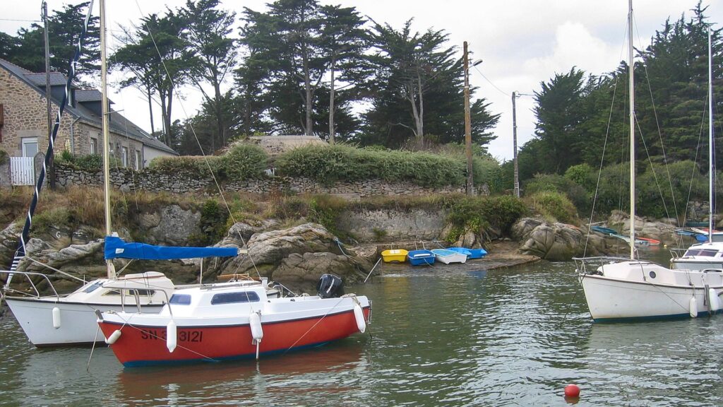 maison sur la côte guérandaises avec bateaux